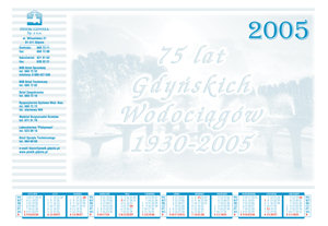 Kalendarze tablo - wzór